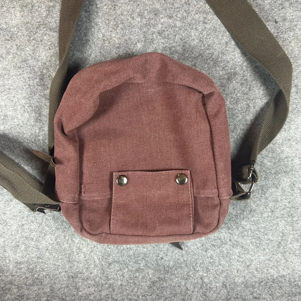 Maze Exclusive Canvas Crossbody Bag Small Maroon Durable Utility Messenger